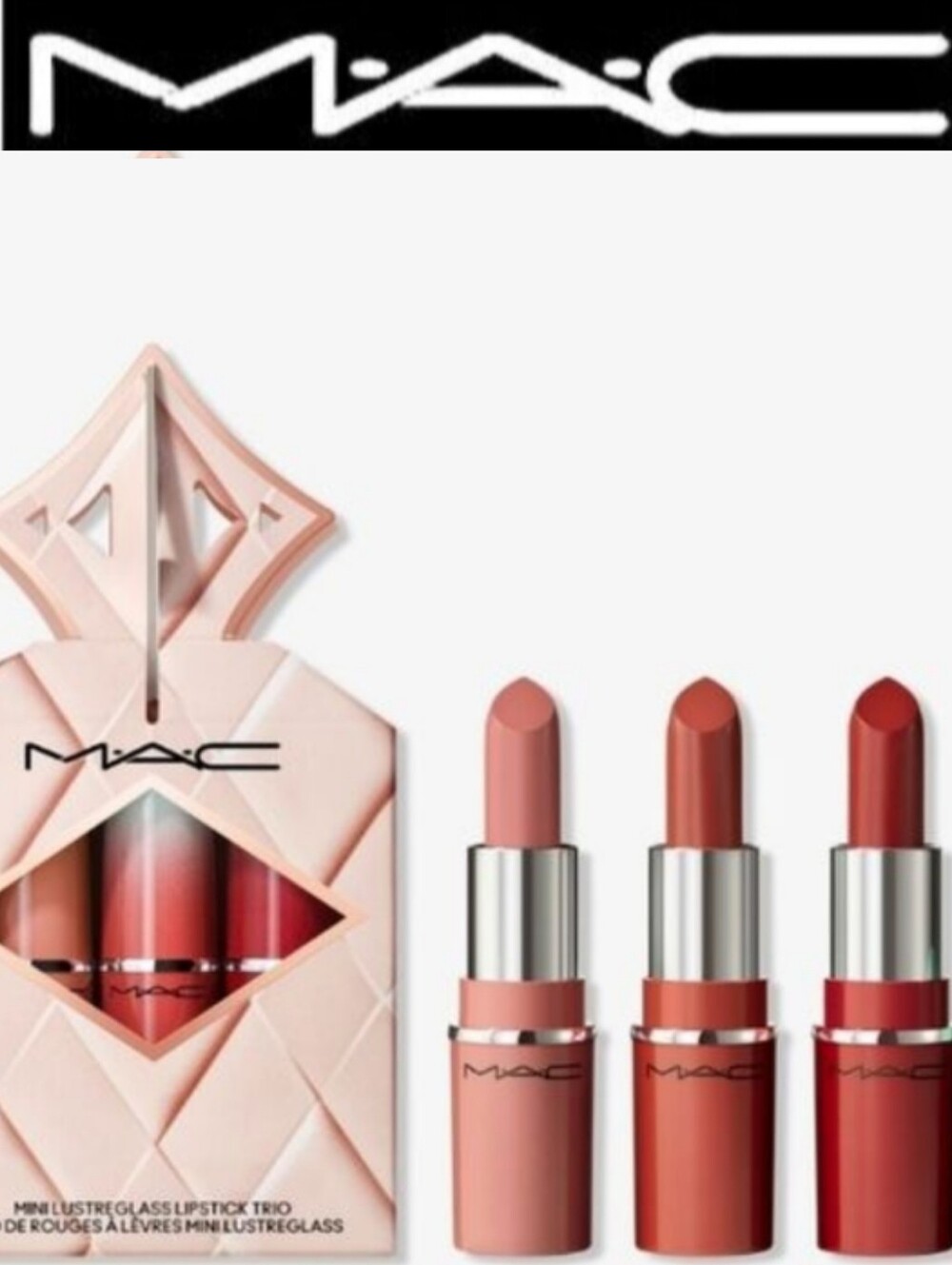 MAC Cosmetics Mini Lustreglass Lipstick Trio